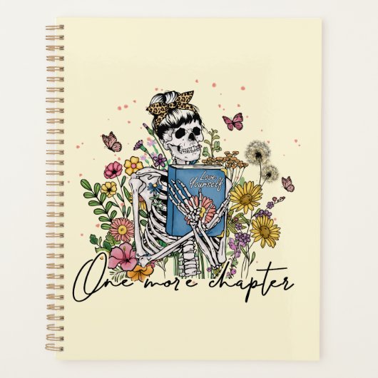 Nog een hoofdstuk Floral Skeleton Planner (Voorkant)