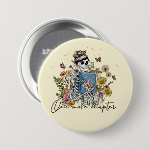 Nog een hoofdstuk Floral Skeleton Ronde Button 7,6 Cm