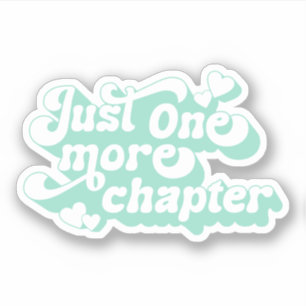Nog een hoofdstuk Groovy Retro Quote Mint tekst Sticker