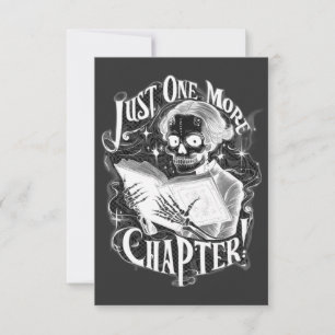 Nog een hoofdstuk Skeleton Reader grappig Bedankkaart