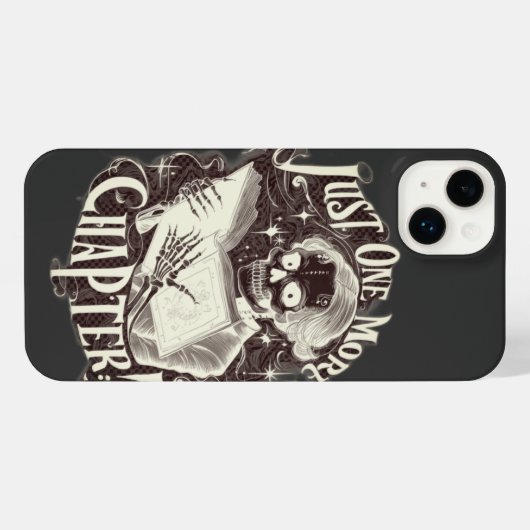 Nog een hoofdstuk Skeleton Reader grappig iPhone Hoesje (Achterkant horizontaal)