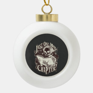 Nog een hoofdstuk Skeleton Reader grappig Keramische Bal Ornament