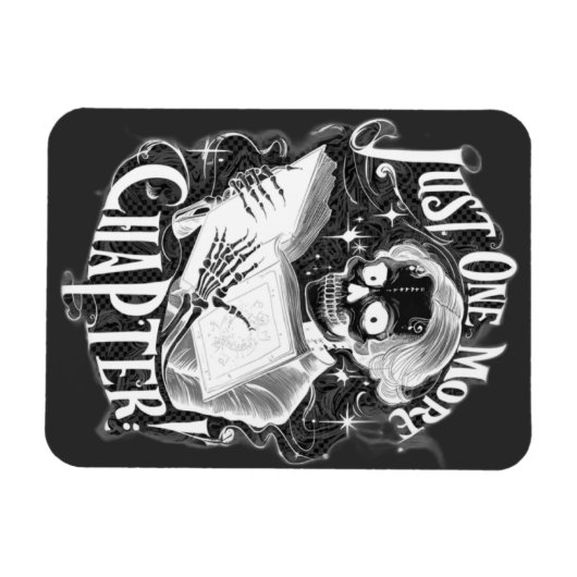 Nog een hoofdstuk Skeleton Reader grappig Magneet (Horizontaal)