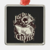 Nog een hoofdstuk Skeleton Reader grappig Metalen Ornament (Voorkant)