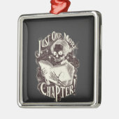Nog een hoofdstuk Skeleton Reader grappig Metalen Ornament (Links)
