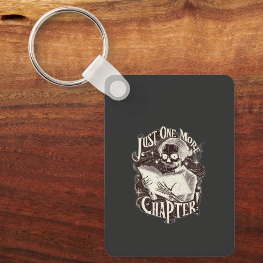 Nog een hoofdstuk Skeleton Reader grappig Sleutelhanger (Voorkant)