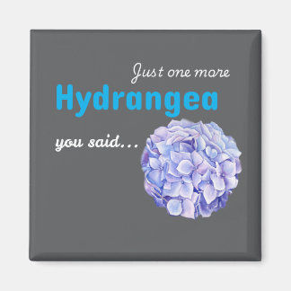 Nog één hortensia-magneet - grijs magneet
