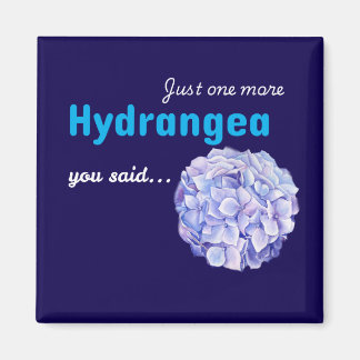 Nog één hortensia-magneet - marineblauw magneet
