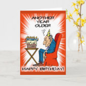 Nog een jaar oud: Oude Timer Birthday-kaart Kaart (Gele Bloem)