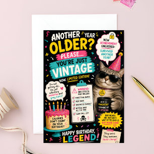 Nog een jaar ouder? Je bent nu gewoon vintage! Kaart