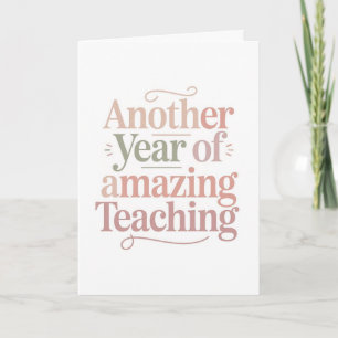 Nog een jaar van geweldig onderwijs kaart