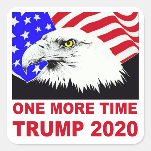 Nog één keer Trump 2020-Sticker Vierkante Sticker (Voorkant)