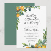 Nog een klein cutie Oranje Baby shower Kaart (Voorkant / Achterkant)