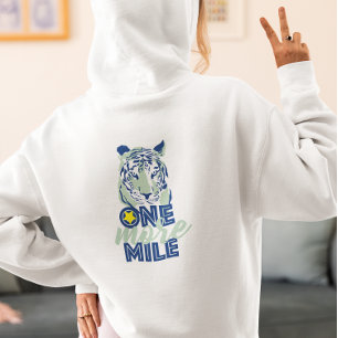 Nog een mijl Motivatie Blauwe Tijger Vrouwen Hoodie