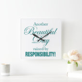 Nog een mooie dag. vierkante klok (Huis)