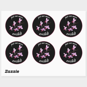 Nog één orchidee ronde sticker