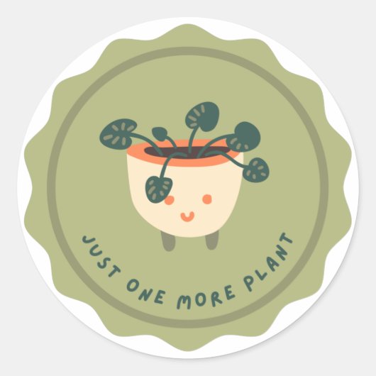 Nog een plant. ronde sticker (Voorkant)
