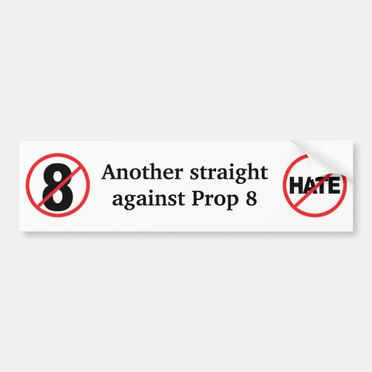 Nog een recht tegen CA Prop 8 Bumpersticker (Voorkant)