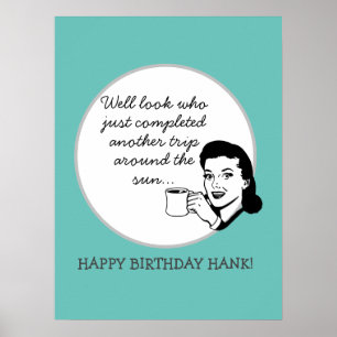 Nog een reis rond de Sun Funny Retro Custom Poster