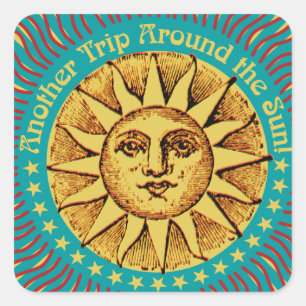 Nog een reis rond de zon Boho Verjaardag Vierkante Sticker