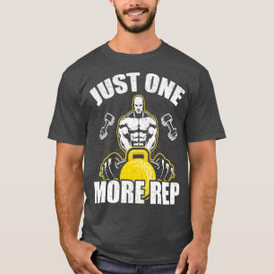 Nog één rep bodybuilding gewichtheffen t-shirt