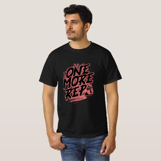 Nog een rep - Push Beyond Limits Gym Design T-shirt (Voorkant volledig)
