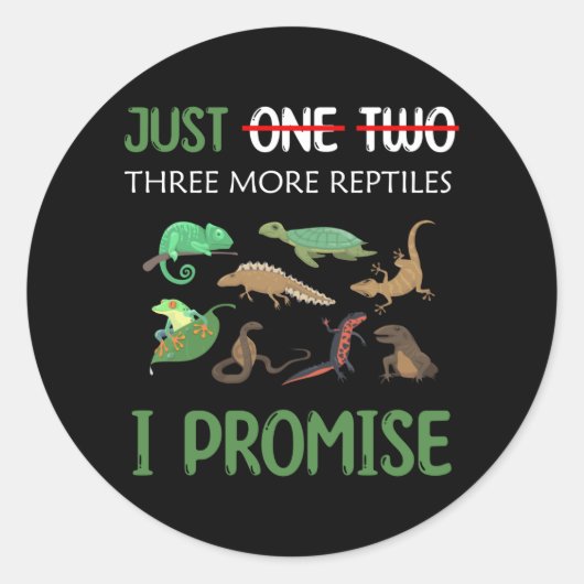 Nog een reptiel dat ik herpetologen beloof ronde sticker (Voorkant)