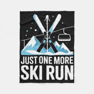Nog één ski-run Alpineskiën Bergen Fleece Deken