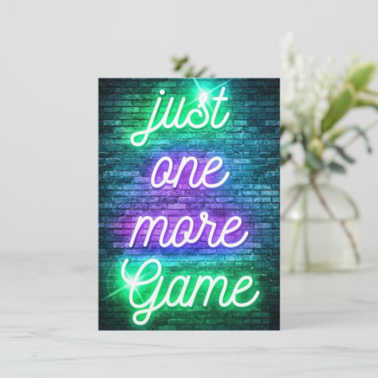 Nog één spelletje spelen kaart (Staand voorkant)