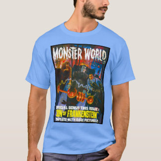 NOG EEN UITGEGEVEN JAARGANG FAMOUS MONSTER WORLD M T-SHIRT