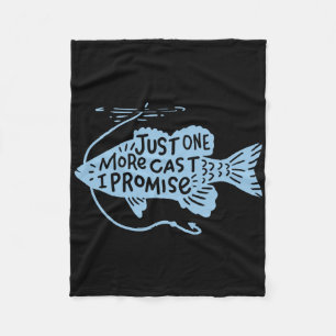 Nog één worp, dat beloof ik, geschenk voor visser fleece deken