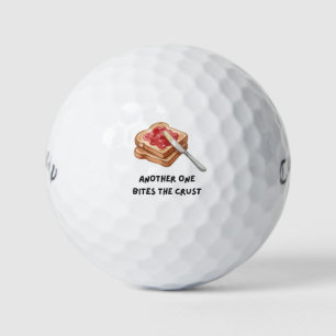 Nog Eentje Bites The Crust   Grappig Verjaardagsca Golfballen