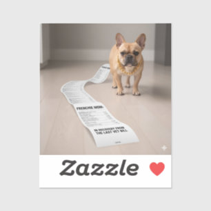 Nog herstellende van mijn Franse vet-rekening grap Sticker