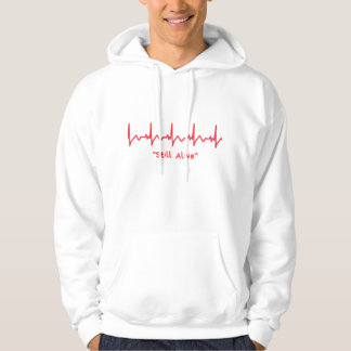 Nog in leven – Minimaal Hartslag Donkere Humor Des Hoodie
