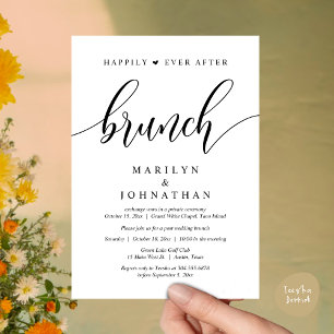 Nog lang en gelukkig na de brunch, na de bruiloft kaart