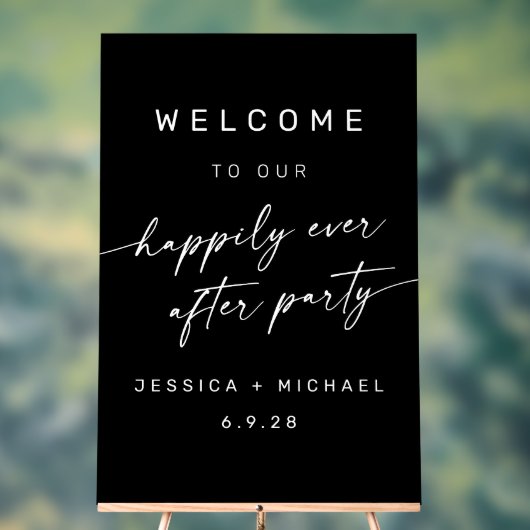 Nog lang en gelukkig na het huwelijksfeest acryl bord (Neutraal)