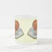 nog leven afbeelding van sinaasappels van fruit en matglas koffiemok (Center)