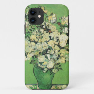 Nog leven - Roze rozen in een Vase, van Gogh iPhone 11 Hoesje