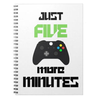 Nog maar 5 minuten voor games Spiral Photo Notitie Notitieboek