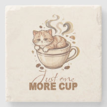 Nog maar één kopje Grappige Kat Koffie Marmeren On