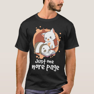 Nog maar één pagina Lezend Boek Nerd Kat Panda Bo T-shirt