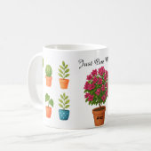 Nog maar één plantenbeker koffiemok (Voorkant links)