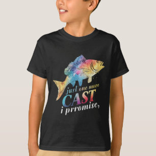 Nog Maar Eén Worp Ik Beloof Visserij Angler Cadeau T-shirt