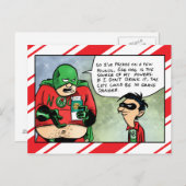 Nog-Man drink eierpunk Kerst Briefkaart (Voorkant / Achterkant)