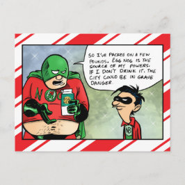 Nog-Man drink eierpunk Kerst Briefkaart