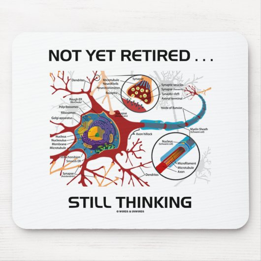 Nog niet in ruste ... Neuron-synapse nog steeds al Muismat (Voorkant)