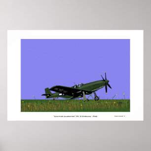 "Nog niet toegewezen" P51B Mustang Engeland 1942 Poster