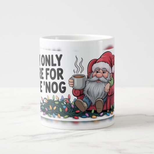 "Nog Only Santa" Extra Grote Beker (Voorkant)