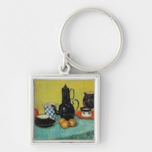 Nog steeds blauw elegenbrood, aardewerk en sleutelhanger