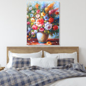 Nog steeds bloemen in de lucht canvas afdruk (Insitu (Slaapkamer))